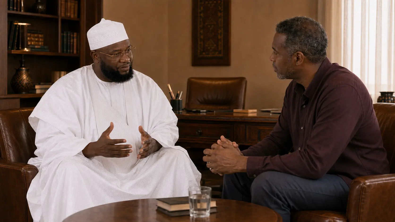 Consultation de Me Hamidou avec un client antillais